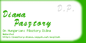 diana pasztory business card